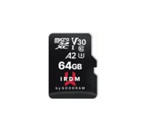 Goodram IRDM MicroSDXC 64GB + Adapter | IR-M2AA-0640R12  | 5908267961339 | IR-M2AA-0640R12