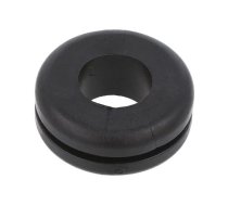 Grommet; Ømount.hole: 19mm; Øhole: 12mm; PVC; black; -30÷60°C | HV1101-PVC-FR-BK  | 633-01010