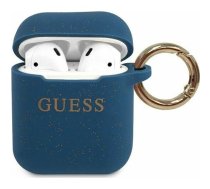 GUACCSILGLBL Guess Silicone Case for Airpods 12 Blue | 3700740494424 | 3700740494424