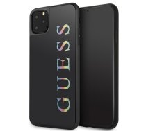 Guess GUHCN65LGMLBK iPhone 11 Pro Max czarny|black hard case Glitter Logo | GUHCN65LGMLBK  | 3700740463512 | GUHCN65LGMLBK
