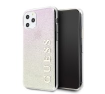 Guess GUHCN65PCUGLGPI Hard Gradient Glitter Case Aizsargapvalks Priekš Apple iPhone 11 Pro Max Rozā - Zeltains | Apple iPhone 11 Pro Max  | 3700740472002 | GUHCN65PCUGLGPI