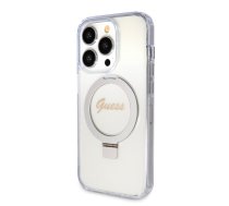 Guess IML Ring Stand Glitter MagSafe Case for iPhone 15 Pro Max Transparent | GUHMP15XHRSGSD  | 3666339156633 | GUHMP15XHRSGSD