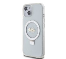 Guess IML Ring Stand Glitter MagSafe Case for iPhone 15 Transparent | GUHMP15SHRSGSD  | 3666339156602 | GUHMP15SHRSGSD