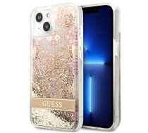Guess Liquid Glitter Paisley Case for iPhone 13 mini Gold | GUHCP13SLFLSD  | 3666339041311 | GUHCP13SLFLSD