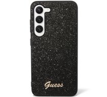 Guess PC|TPU Glitter Flakes Metal Logo Case for Samsung Galaxy S23 Black | GUHCS23SHGGSHK  | 3666339114756 | GUHCS23SHGGSHK