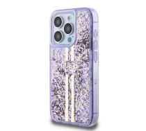 Guess PC|TPU Liquid Glitter Gold Stripe Case for iPhone 15 Pro Purple | GUHCP15LLFCSEGU  | 3666339223823 | GUHCP15LLFCSEGU