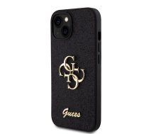 Guess PU Fixed Glitter 4G Metal Logo Case for iPhone 13 Black | GUHCP13MHG4SGK  | 3666339147297 | GUHCP13MHG4SGK