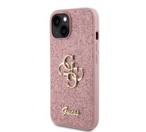Guess PU Fixed Glitter 4G Metal Logo Case for iPhone 13 Pink | GUHCP13MHG4SGP  | 3666339147570 | GUHCP13MHG4SGP