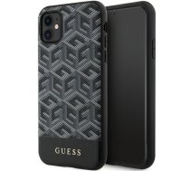 Guess PU G Cube MagSafe Compatible Case for iPhone 11 Black | GUHMN61HGCFSEK  | 3666339125905 | GUHMN61HGCFSEK