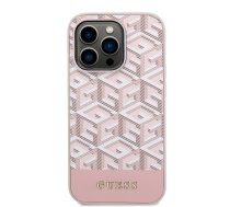 Guess PU G Cube MagSafe Compatible Case for iPhone 13 Pro Pink | GUHMP13LHGCFSEP  | 3666339126063 | GUHMP13LHGCFSEP