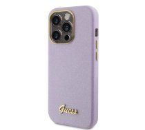 Guess PU Glitter Full Wrapped Case for iPhone 15 Pro Lilac | GUHCP15LPGMCSL  | 3666339155360 | GUHCP15LPGMCSL