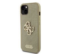 Guess PU Perforated 4G Glitter Metal Logo Case for iPhone 15 Gold | GUHCP15SPSP4LGD  | 3666339151560 | GUHCP15SPSP4LGD