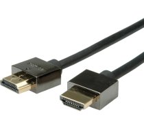 HDMI kabelis HS + Ethernet, M/M, black, 2 m, Roline | 11.04.5592 | 7611990942787 | 11.04.5592