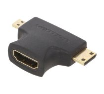 HDMI - Mini|Micro HDMI Adapter 2in1 Vention AGFB0 (Black) | AGFB0  | 6922794748064 | AGFB0