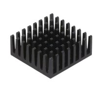 Heatsink: extruded; grilled; BGA; black; L: 27.9mm; W: 27.9mm; 658 | 658-45AB  | 658-45AB