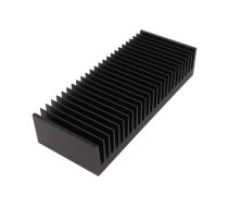 Heatsink: extruded; grilled; black; L: 100mm; W: 250mm; H: 50mm | SK622/100/SA  | SK 622 100 SA