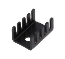 Heatsink: extruded; U; TO220; black; L: 19.1mm; W: 13.2mm; H: 9.5mm | ATS-PCB1070  | ATS-PCB1070