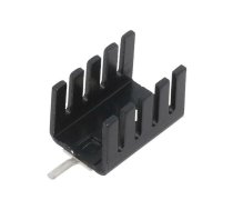 Heatsink: extruded; U; TO220; black; L: 19mm; W: 13.2mm; H: 12.7mm | ATS-PCB1013  | ATS-PCB1013