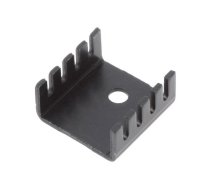 Heatsink: extruded; U; TO220; black; L: 19mm; W: 19mm; H: 9.5mm; 10°C/W | ATS-PCB1009  | ATS-PCB1009