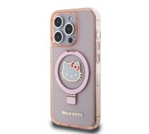 Hello Kitty IML Ringstand Glitter Kitty Head Logo MagSafe Case for iPhone 15 Pro Max Pink | HKHMP15XHRSGEP  | 3666339189358 | HKHMP15XHRSGEP