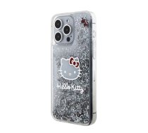 Hello Kitty Liquid Glitter Electroplating Head Logo Case for iPhone 15 Pro Max Transparent | HKHCP15XLIKHET  | 3666339186364 | HKHCP15XLIKHET