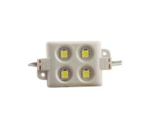 Hermētisks LED gaismas modulis 12V 4xLED auksti balts 0.96W 120° | PVC4LED/D  | PVC4LED/D