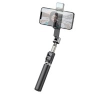 Hoco K16 2in1 Bezvadu selfie nūja &  Video WEB zvanu statīvs ar galda trīskāji & pulti + Led gaismu līdz 80cm Melna | K16  | 6931474748812 | K16