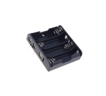 Holder; AA,R6; Batt.no: 4; for PCB; black | BH-341-1P  | BH-341-1P