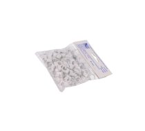 Holder; white; on round cable; 100pcs; with a nail; 10mm | PW-H.7008A-100 | H.7008A -100