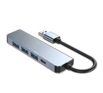 HUB Tech-Protect V0 5in1 USB-A - USB-A 3.0 | 3x USB-A 2.0 | USB-C - gray | 23326-0  | 9490713935255 | 23326-0