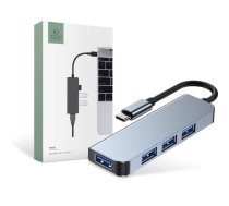 HUB Tech-Protect V1 4in1 USB-C - 3x USB-A 2.0 | USB-A 3.0 - gray | 20242-0  | 9589046919367 | 20242-0