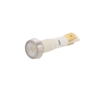 Indicator: LED; flat; white; 24VDC; 24VAC; Ø10mm; plastic | IND10P-24W-C  | IND10P-24W-C