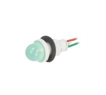 Indicator: LED; prominent; green; 24VDC; 24VAC; Ø13mm; leads 300mm | LG-D16H-24AC/DC  | LG-D16H-24AC/DC