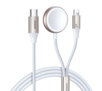 Joyroom 2 in 1 Lightning cable and inductive charger for Apple Watch 1.5m white (S-IW011) | S-IW012  | 6956116771348 | 057977