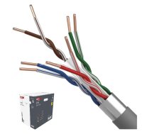 Kabelis F/UTP CAT6 23AWG, ciets, vara, Eca CU | KO/FTP/CAT6/EMOS | 8592920146217