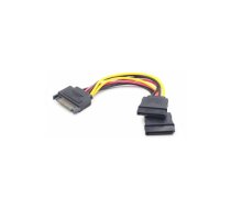 Cable: SATA; SATA 15pin male,SATA 15pin female x2; 0.15m | CC-SATAM2F-01  | CC-SATAM2F-01