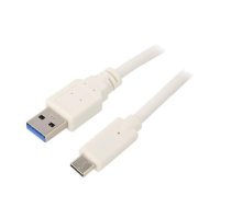 Kabelis Gembird USB-A Male - USB Type-C Male 1m White | CCP-USB3-AMCM-1M-W  | 8716309097499