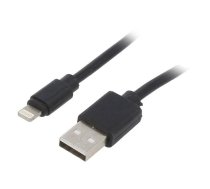 Kabelis Gembird USB Male - Apple Lightning Male 2m Black | CC-USB2-AMLM-2M  | 8716309087681 | CC-USB2-AMLM-2M