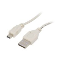 Kabelis Gembird USB Male - MiniUSB Male 0.9m White | CC-USB2-AM5P-3  | 8716309056243