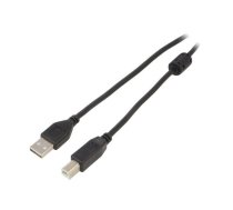 Kabelis Gembird USB Male - USB Male B 4.5m Black | CCF-USB2-AMBM-15 | 8716309052153