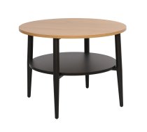 Kafijas galdiņš HECTOR 60x60xH45cm, oša/melns | 40703 | 4741243407039