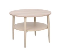 Kafijas galdiņš LESTER 60x60xH45cm, gaišs koks/bēšs | 40702 | 4741243407022