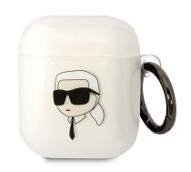 Karl Lagerfeld 3D Logo NFT Karl Head TPU Case for Airpods 1|2 White | KLA2HNIKTCT  | 3666339087982 | KLA2HNIKTCT