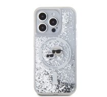Karl Lagerfeld Liquid Glitter Karl and Choupette Heads MagSafe Case for iPhone 15 Pro Max Transparent | KLHMP15XLGKCSGH  | 3666339285470 | KLHMP15XLGKCSGH