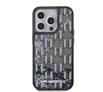 Karl Lagerfeld Liquid Glitter Monogram Gradient Case for iPhone 15 Pro Max Black | KLHCP15XLKLGKCCK  | 3666339256173 | KLHCP15XLKLGKCCK