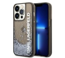 Karl Lagerfeld Translucent Liquid Glitter Case for iPhone 14 Pro Black | KLHCP14LLCKVK  | 3666339091569 | KLHCP14LLCKVK