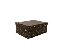 Kaste DIANA-10, ar vāku 19x13xH8cm, melns/zelts | 85847  | 4741243858473