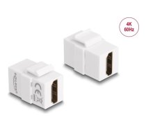 Keystone modulis HDMI, F > F, 4K 60Hz, balts, Delock | 87876 | 4043619878765 | 87876