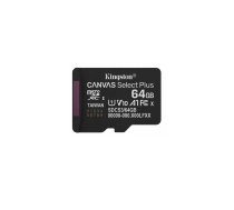 Kingston 64GB microSDXC Canvas Select Plus Gen3 100MB/s A1 Card + Adapter | SDCS3/64GB | 740617348408 | SFKINMDG64CSP31