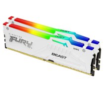 Kingston Technology FURY Beast 64GB (2x32GB) DDR5 6000MHz CL30 atmiņas komplekts balts RGB EXPO | KF560C30BWEAK2-64 | 0740617343298